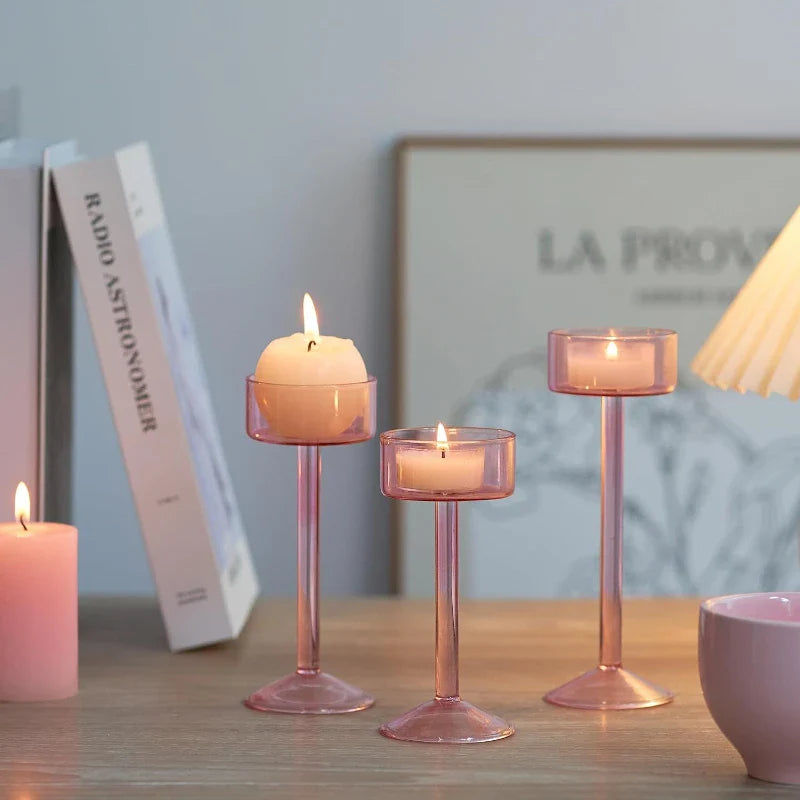 3-delars värmeljusglas ljushållare set | Veska