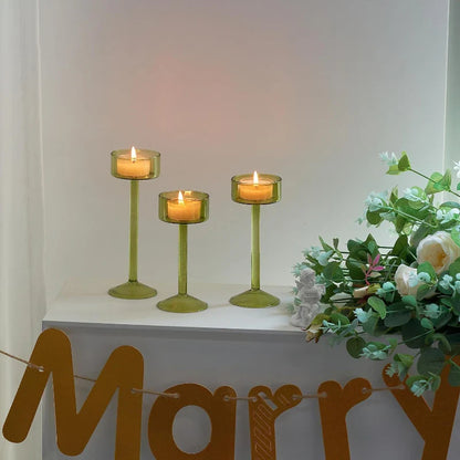 3-delars värmeljusglas ljushållare set | Veska