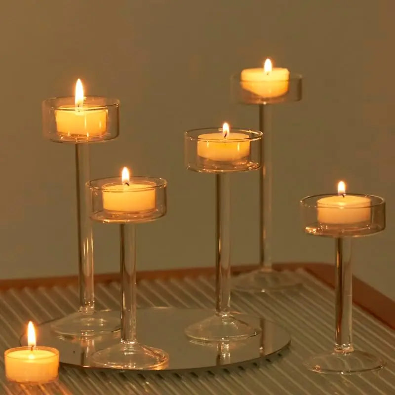 3-delars värmeljusglas ljushållare set | Veska