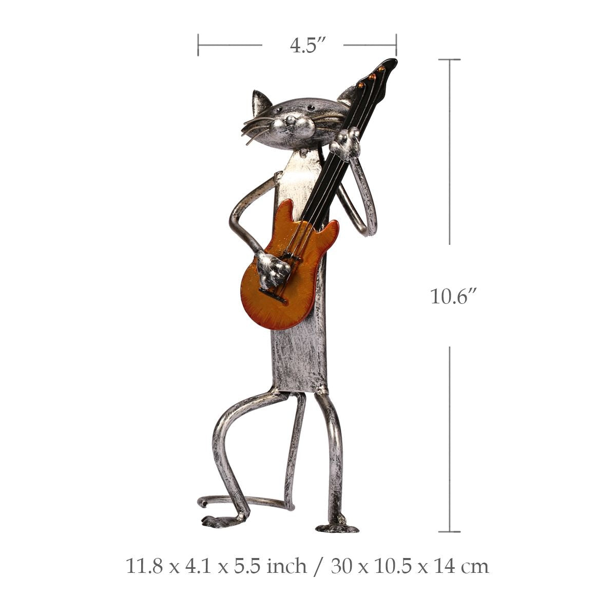 3 Mini Musician Cats Modern Skulptur | Veska