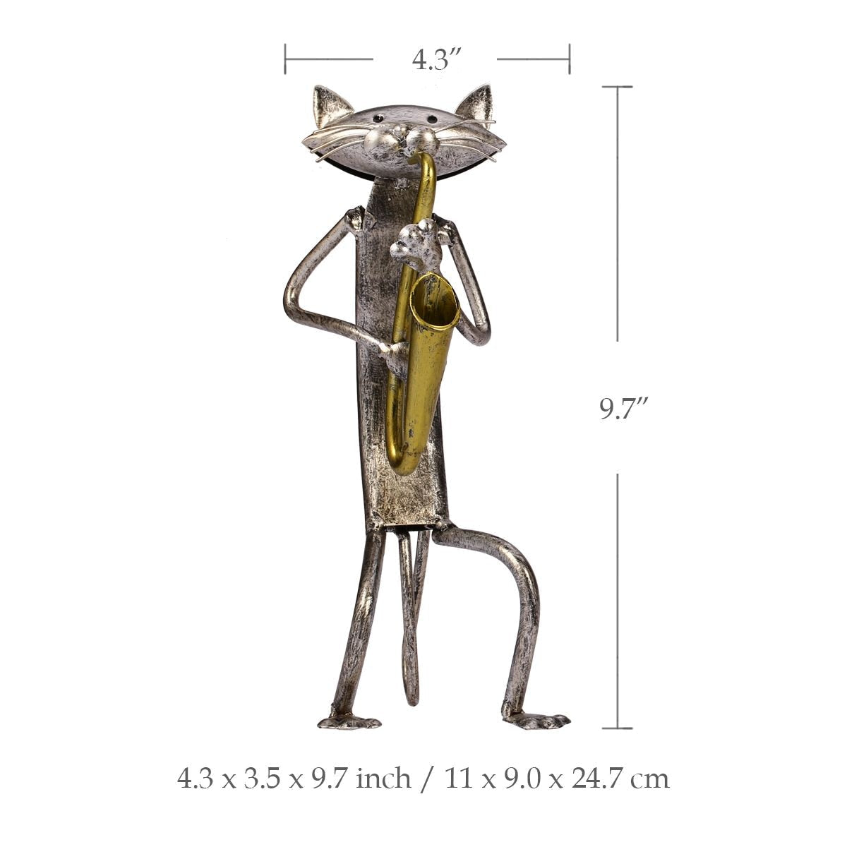 3 Mini Musician Cats Modern Skulptur | Veska