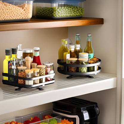 360° Rotating Spice Rack | Multifunktionell Kökshylla | Platsbesparande & Modern | Veska Kvadrat 1 Lager