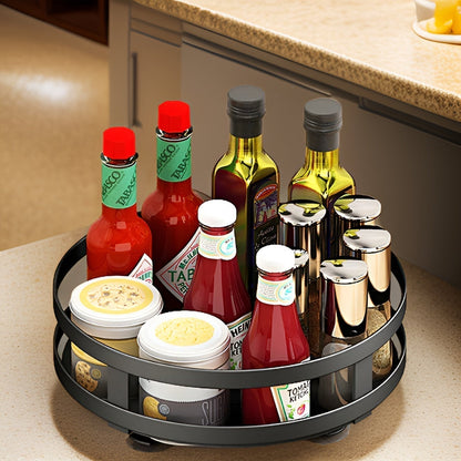 360° Rotating Spice Rack | Multifunktionell Kökshylla | Platsbesparande & Modern | Veska Nötkött 1 Lager