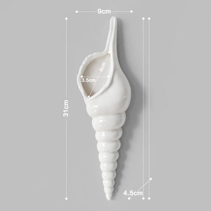 3D Conch Muralt Blomvas | Veska Foto Färg C