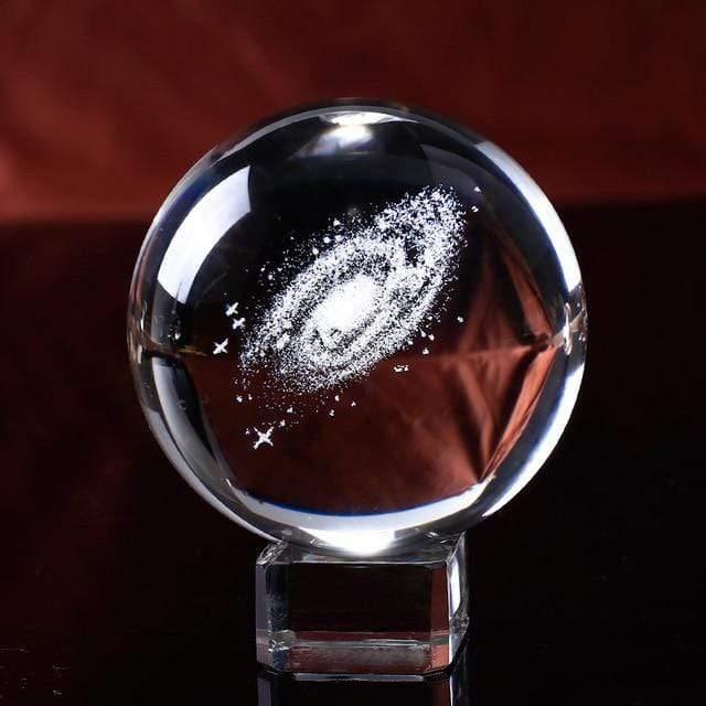 3D Galaxy Crystal Ball | Veska Med kristallbas