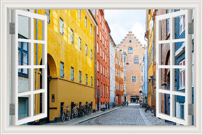 3D Gatubild Självhäftande Europeisk Tapet | Veska 5