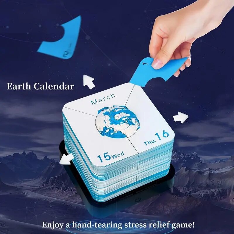 3D Jorden Vandrare Kalender Anteckningsblock | Veska