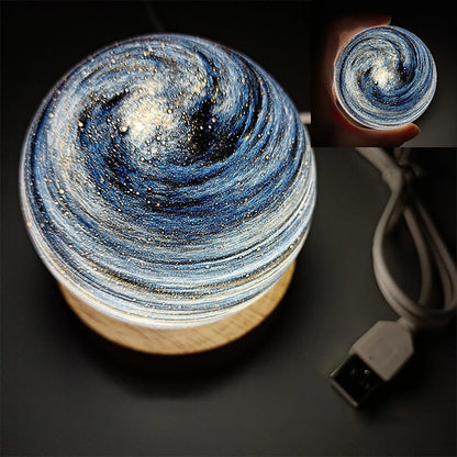 3D Kristall Planeter Atmosfär Nattlampa | Veska Stjärnig Himmel