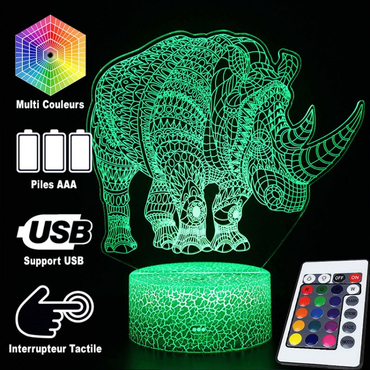 3D Lampa Noshörning Majestätisk | Veska
