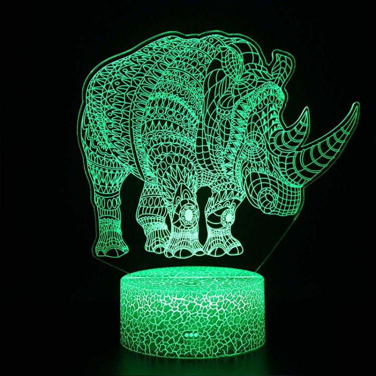 3D Lampa Noshörning Majestätisk | Veska Standardtitel