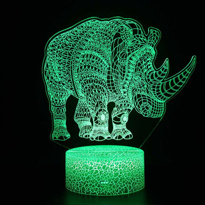3D Lampa Noshörning Majestätisk | Veska Standardtitel