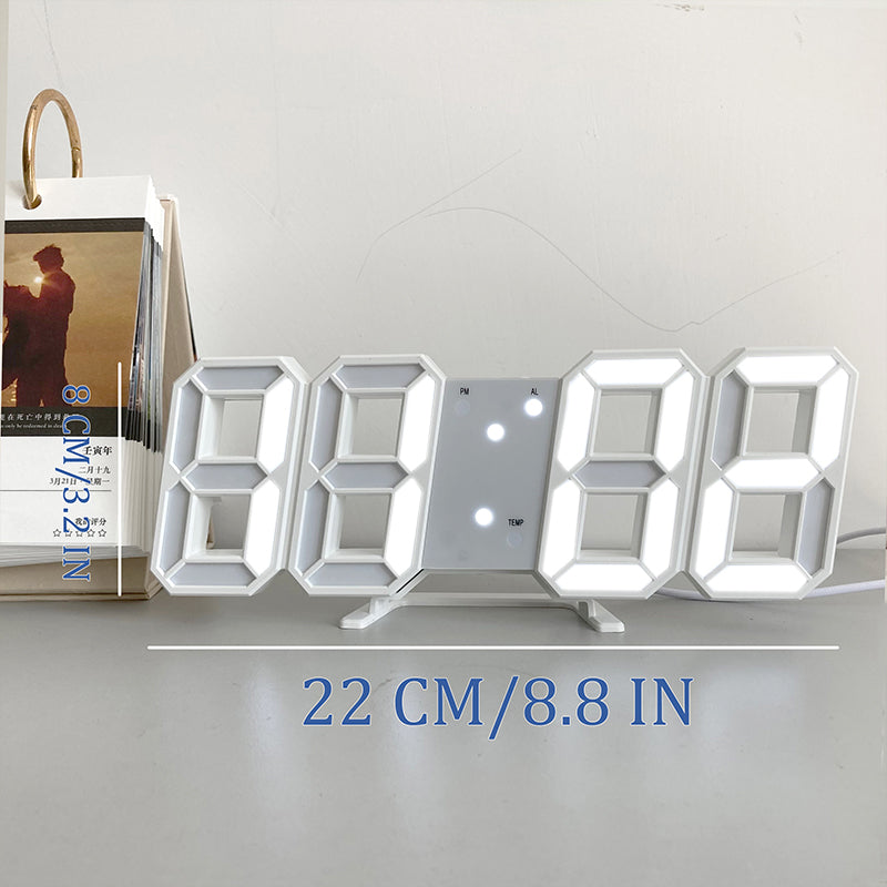 3D LED Modern Digital Alarm Väggklocka | Veska
