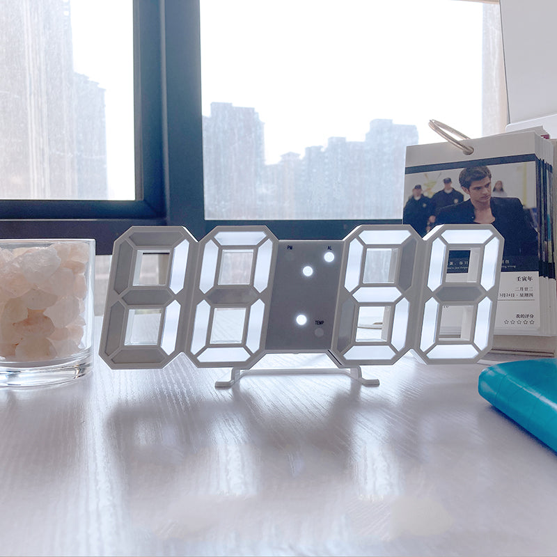 3D LED Modern Digital Alarm Väggklocka | Veska