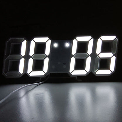 3D LED Modern Digital Alarm Väggklocka | Veska Vit
