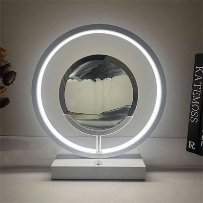 3D LED Sand Art Bordslampa med USB-laddning för Avkopplande Atmosfär | Veska