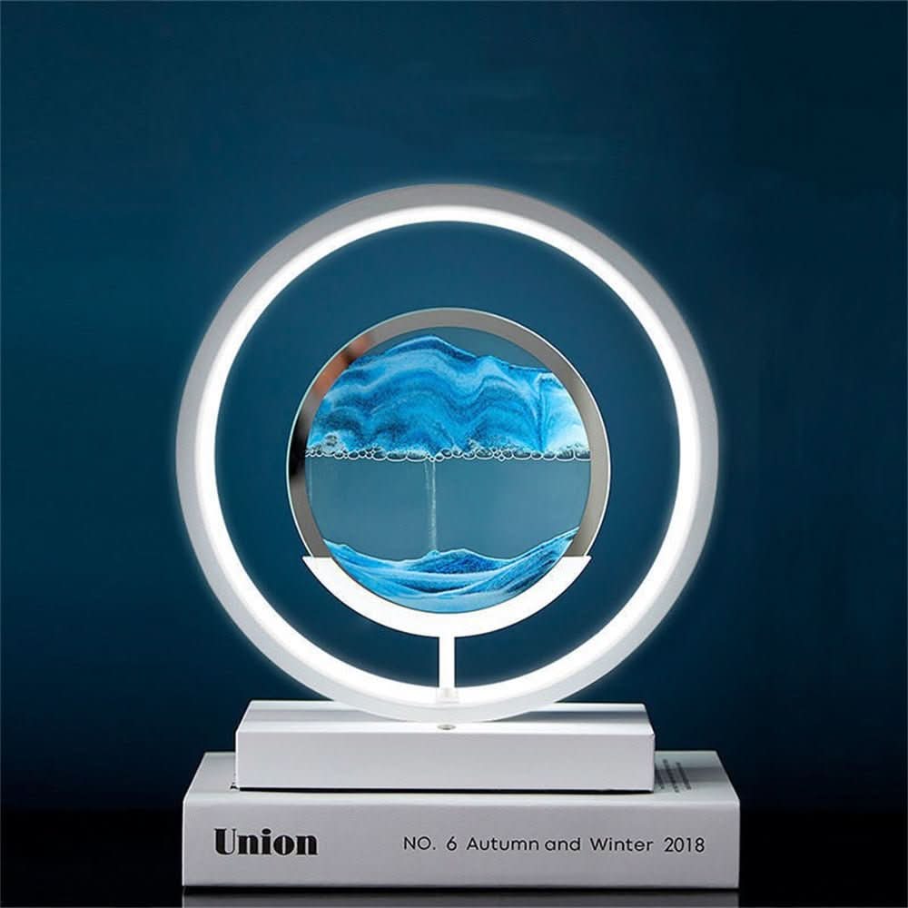 3D LED Sand Art Bordslampa med USB-laddning för Avkopplande Atmosfär | Veska