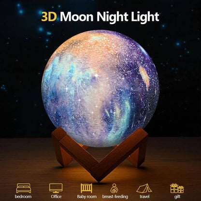 3D Måne Nattlampa | Veska