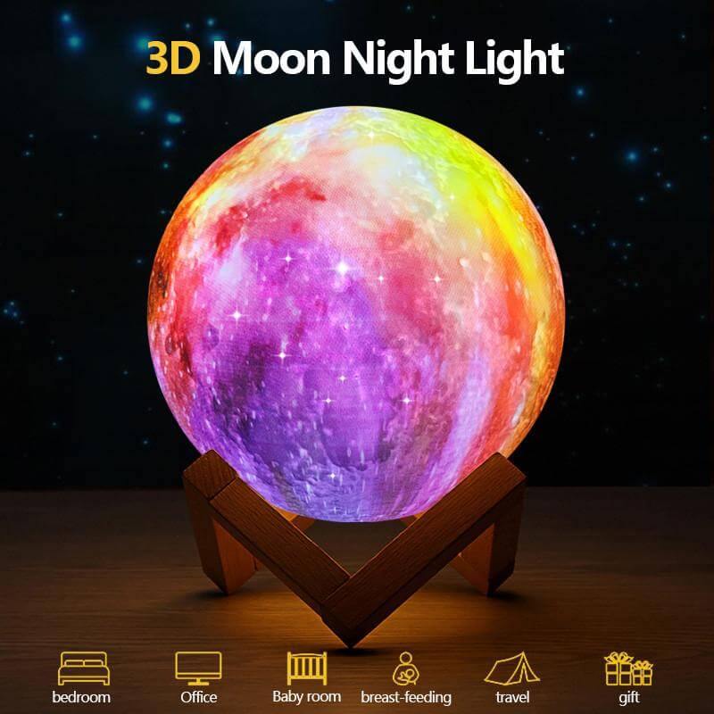 3D Måne Nattlampa | Veska