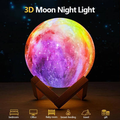 3D Måne Nattlampa | Veska