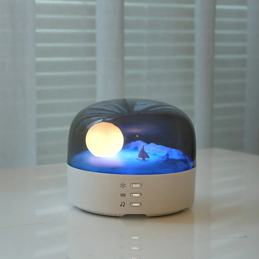 3D Mystisk Måne LED Nattlampa Högtalare | Veska