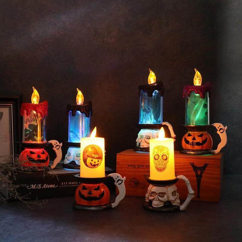 3D Pumpa Skelett Halloween Ljus | Veska