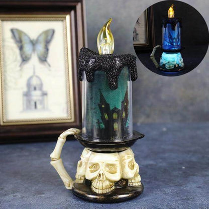 3D Pumpa Skelett Halloween Ljus | Veska D