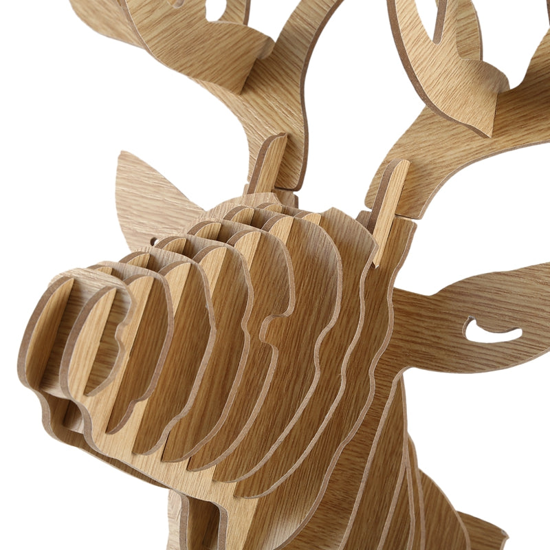 3D Pussel Trä Hängande Hjorthuvud | Veska