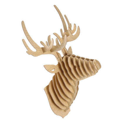 3D Pussel Trä Hängande Hjorthuvud | Veska