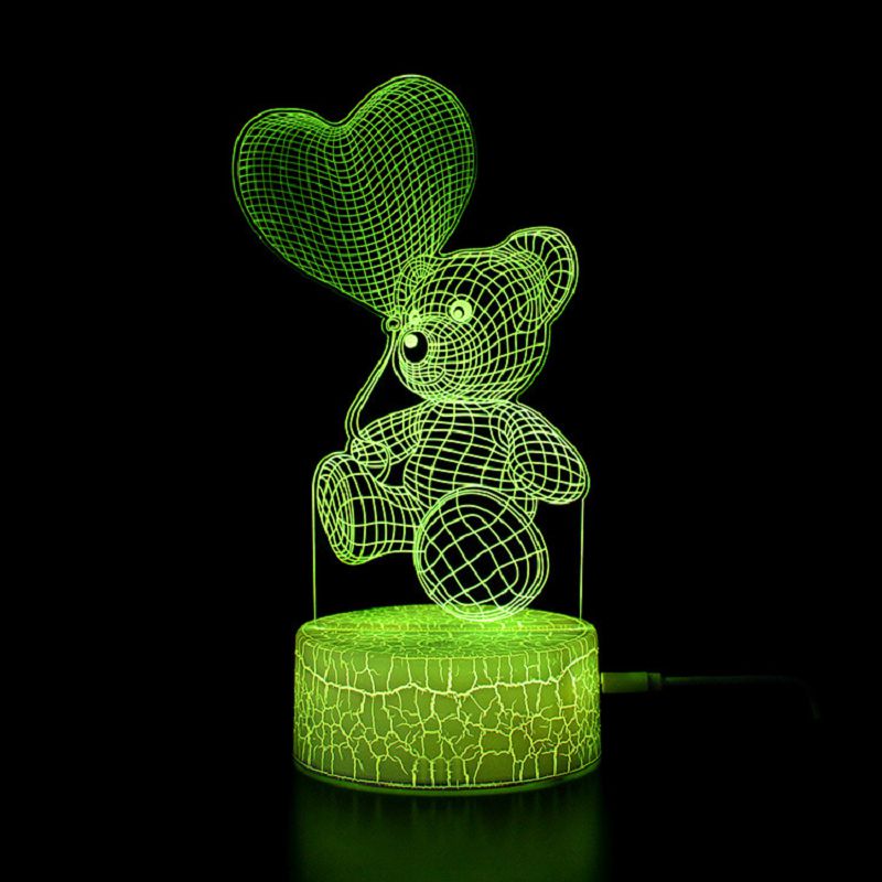 3D Rummet Dekor Nattlampa | Veska Björn