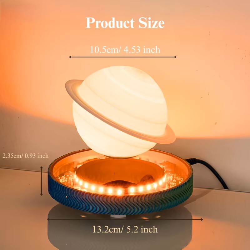 3D Saturn Rymden Älskare Magnetiskt Svävande Lampa | Veska