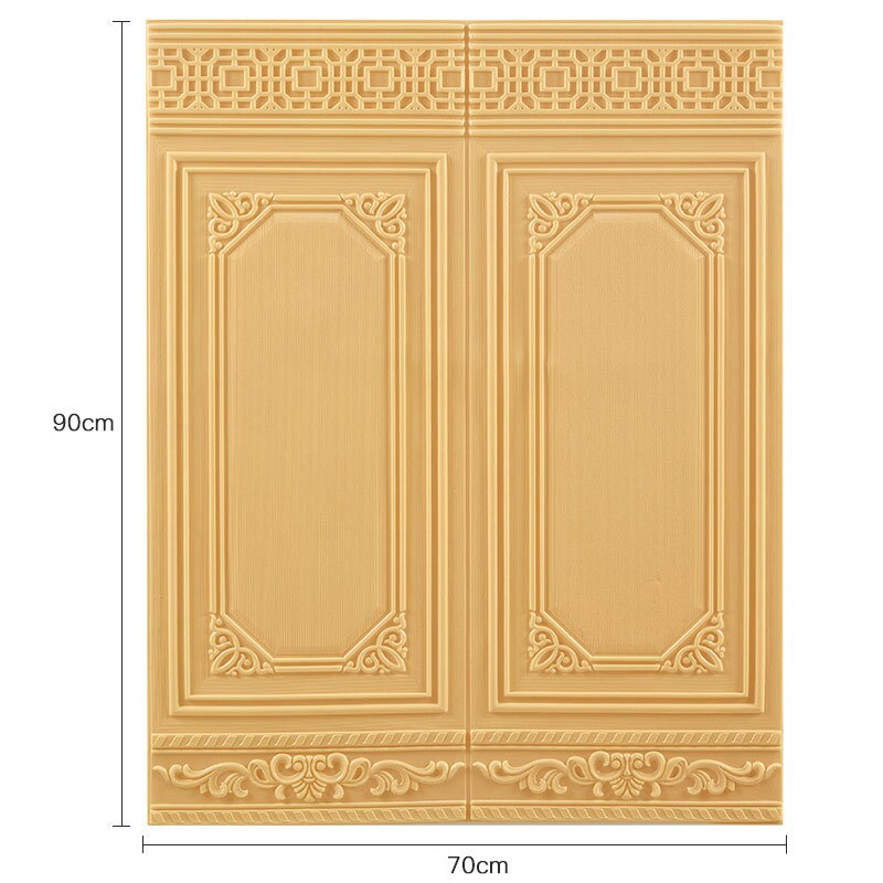 3D Självhäftande Antik Accent Väggklistermärken | Veska beige gul B