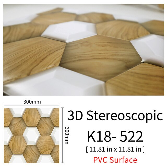 3D Självhäftande Brostenskväggmärken | Veska 522 10Pcs 30x30cm