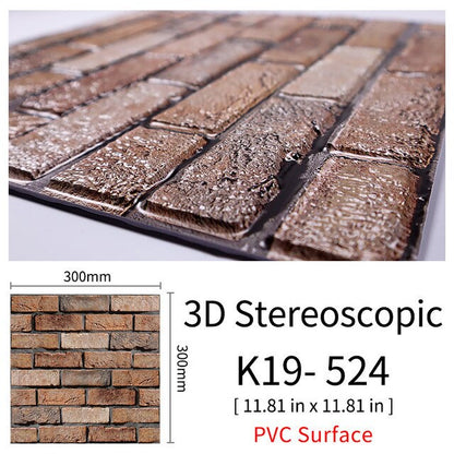 3D Självhäftande Brostenskväggmärken | Veska 524 10Pcs 30x30cm