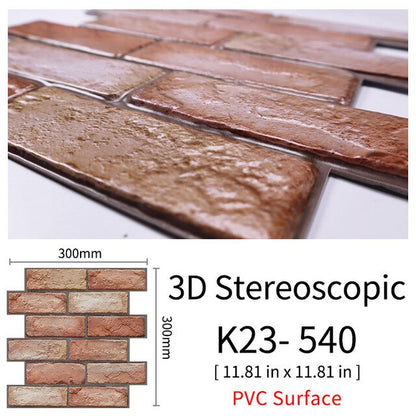 3D Självhäftande Brostenskväggmärken | Veska 540 10Pcs 30x30cm