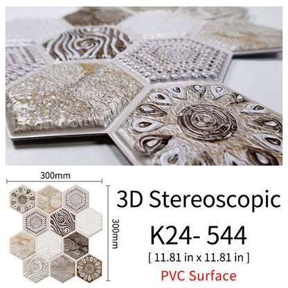 3D Självhäftande Brostenskväggmärken | Veska 544 10Pcs 30x30cm