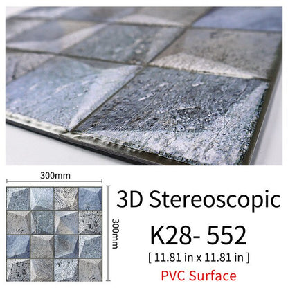 3D Självhäftande Brostenskväggmärken | Veska 552 10Pcs 30x30cm