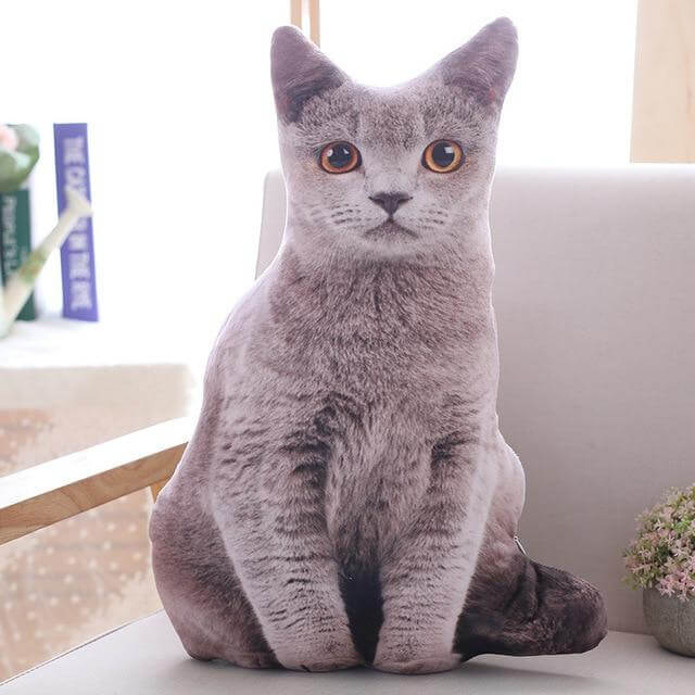 3D Tecknad Söt Katt Kuddar | Veska 4 50cm