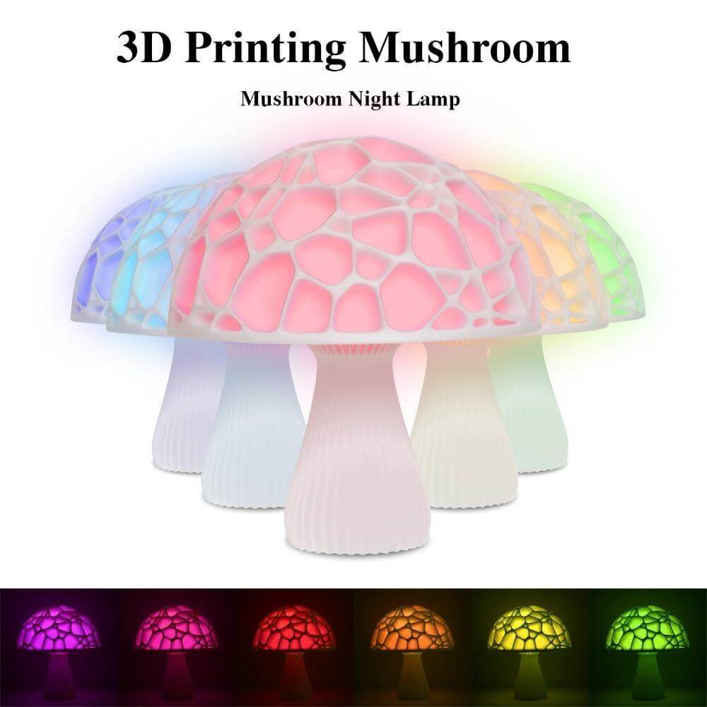 3D Utskrift Elegant Svamp Lampa | Veska