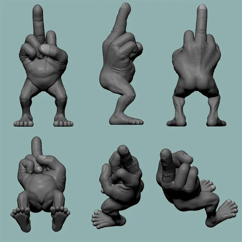 3D Utskriven Långfinger Rolig Dekor | Veska
