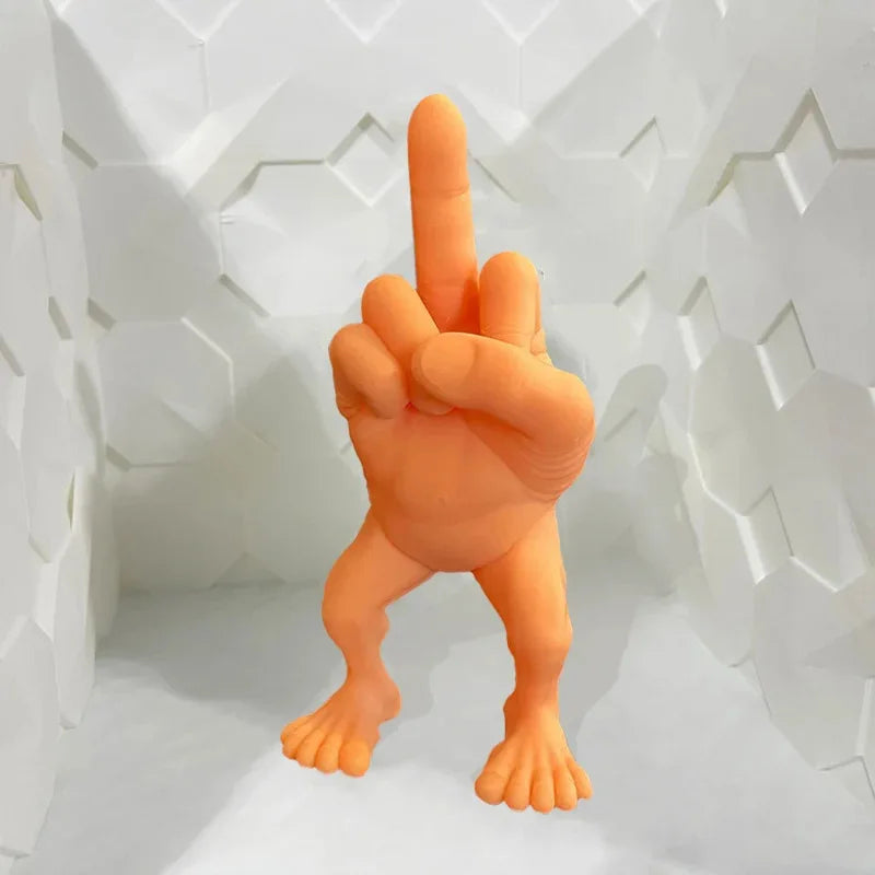 3D Utskriven Långfinger Rolig Dekor | Veska orange