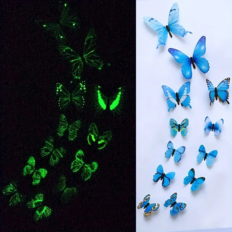 3D Väggkonst Magisk Luminös Fjäril | Veska