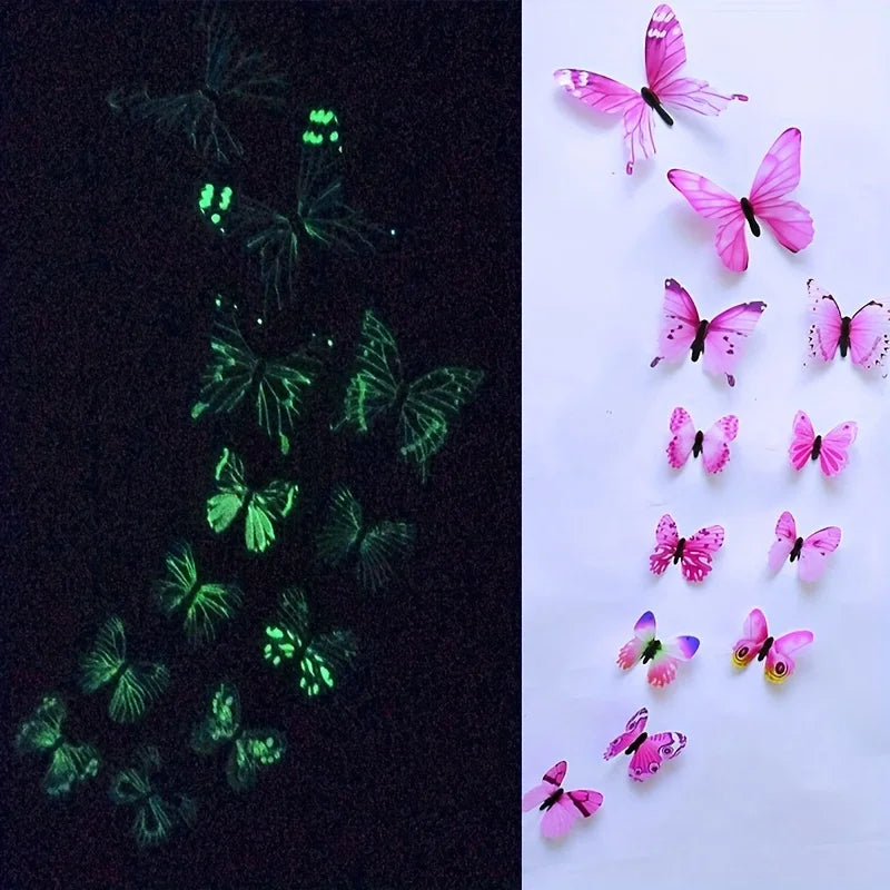 3D Väggkonst Magisk Luminös Fjäril | Veska