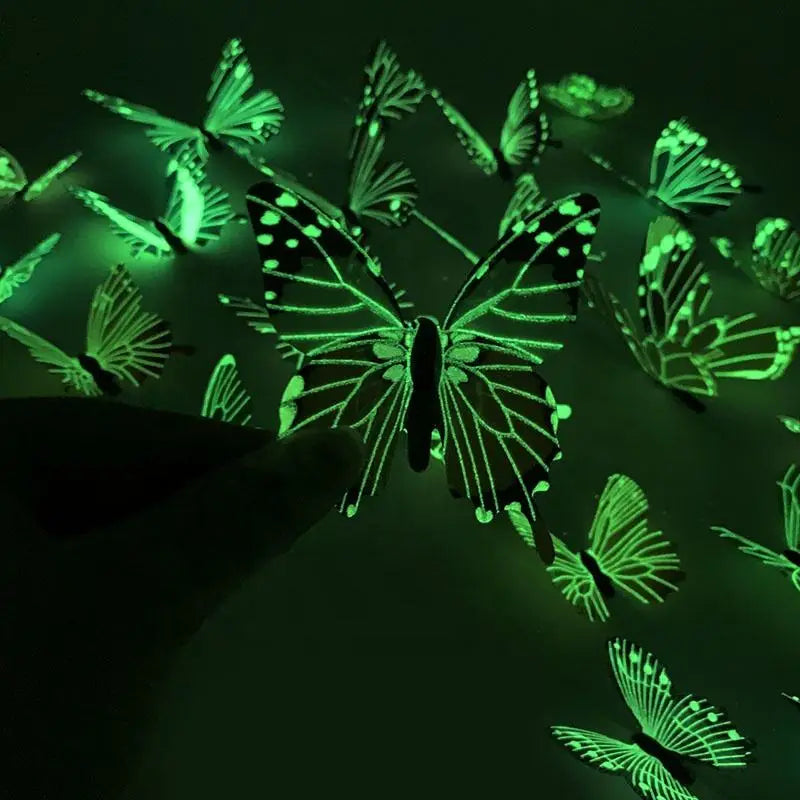 3D Väggkonst Magisk Luminös Fjäril | Veska