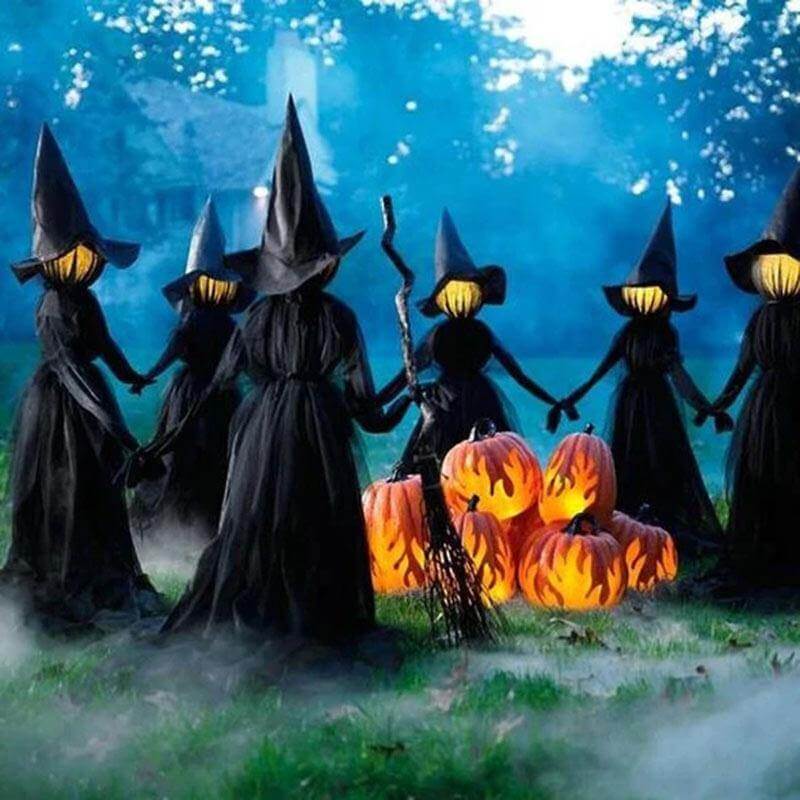3Pcs Röststyrd Halloween Häxdekoration Ljusset | Veska