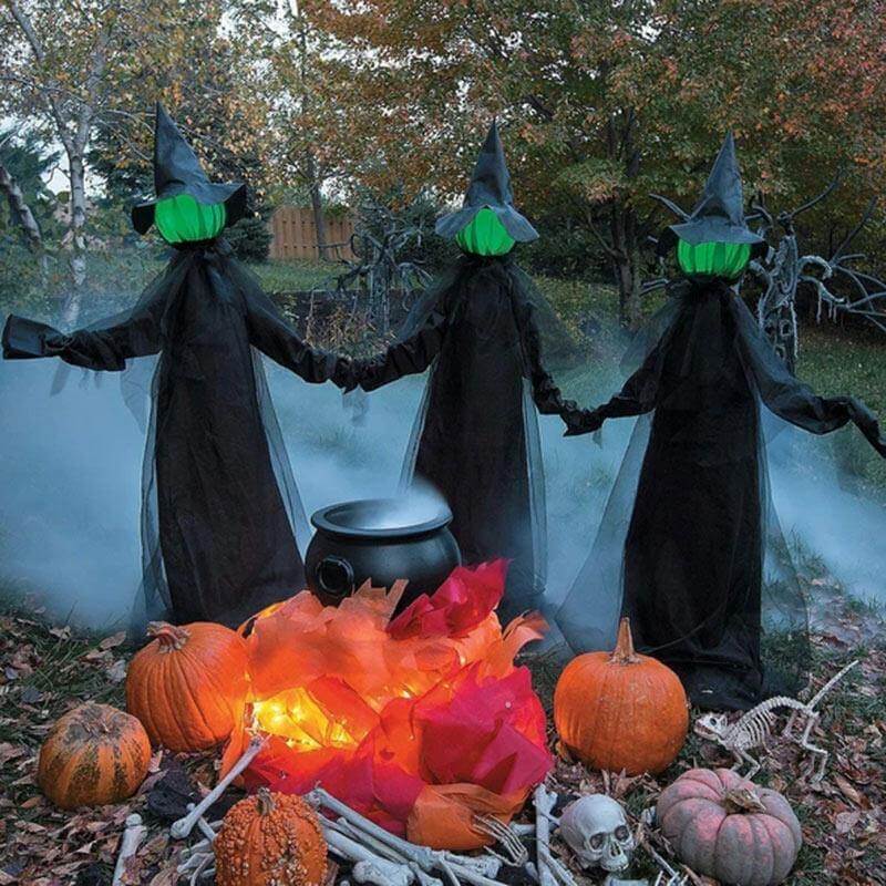 3Pcs Röststyrd Halloween Häxdekoration Ljusset | Veska