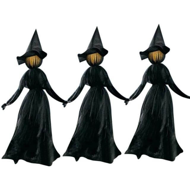 3Pcs Röststyrd Halloween Häxdekoration Ljusset | Veska Standardtitel