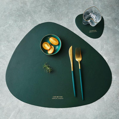 4 Färger Triangel Placemat Set | Veska Grön