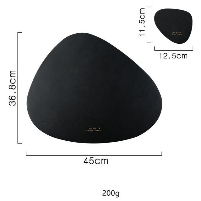 4 Färger Triangel Placemat Set | Veska Svart