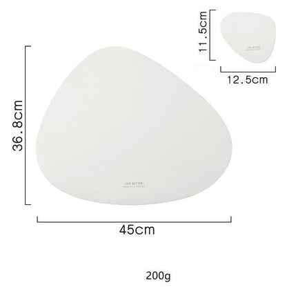 4 Färger Triangel Placemat Set | Veska Vit
