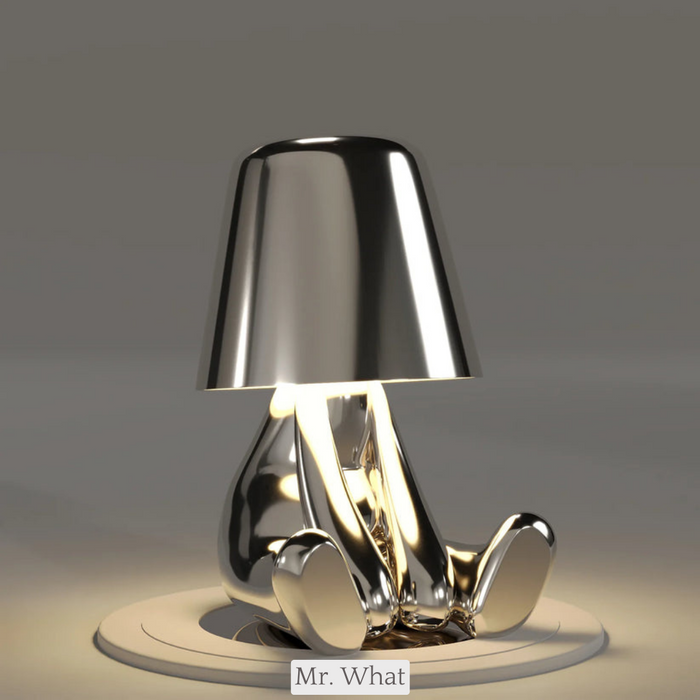 5 Brothers Trådlampa – Uppladdningsbar LED-designerlampa med dimbar belysning (Varm vit) | Veska Mr. What- Silver